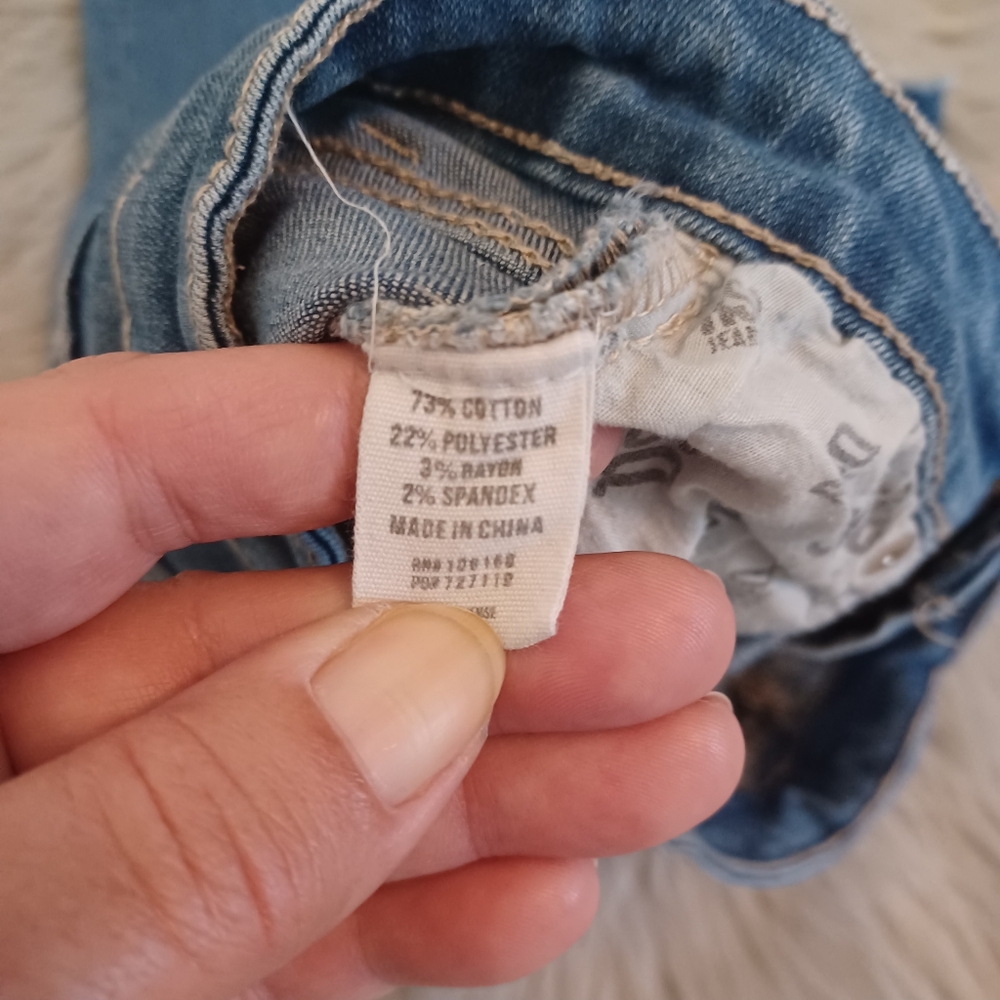 RSQ Blue Denim Melrose Cuff Ankle Jeans Size 10 - Picture 5 of 7